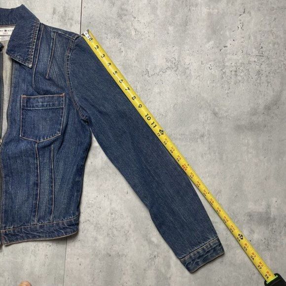 Vtg Tommy Hilfiger American Womens Sz S/M USA Flag Jean Denim Jacket Trucker - Picture 11 of 11